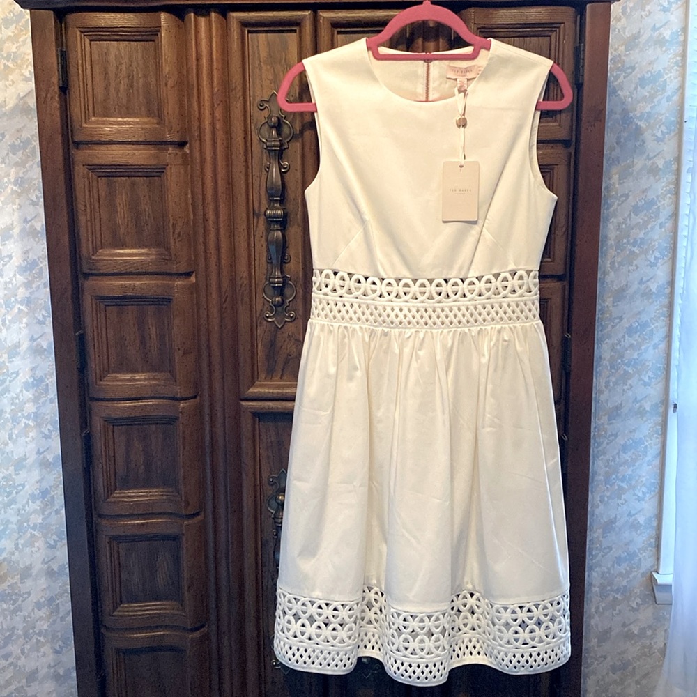 NWT Ted Baker London White Cotton Dress 👗